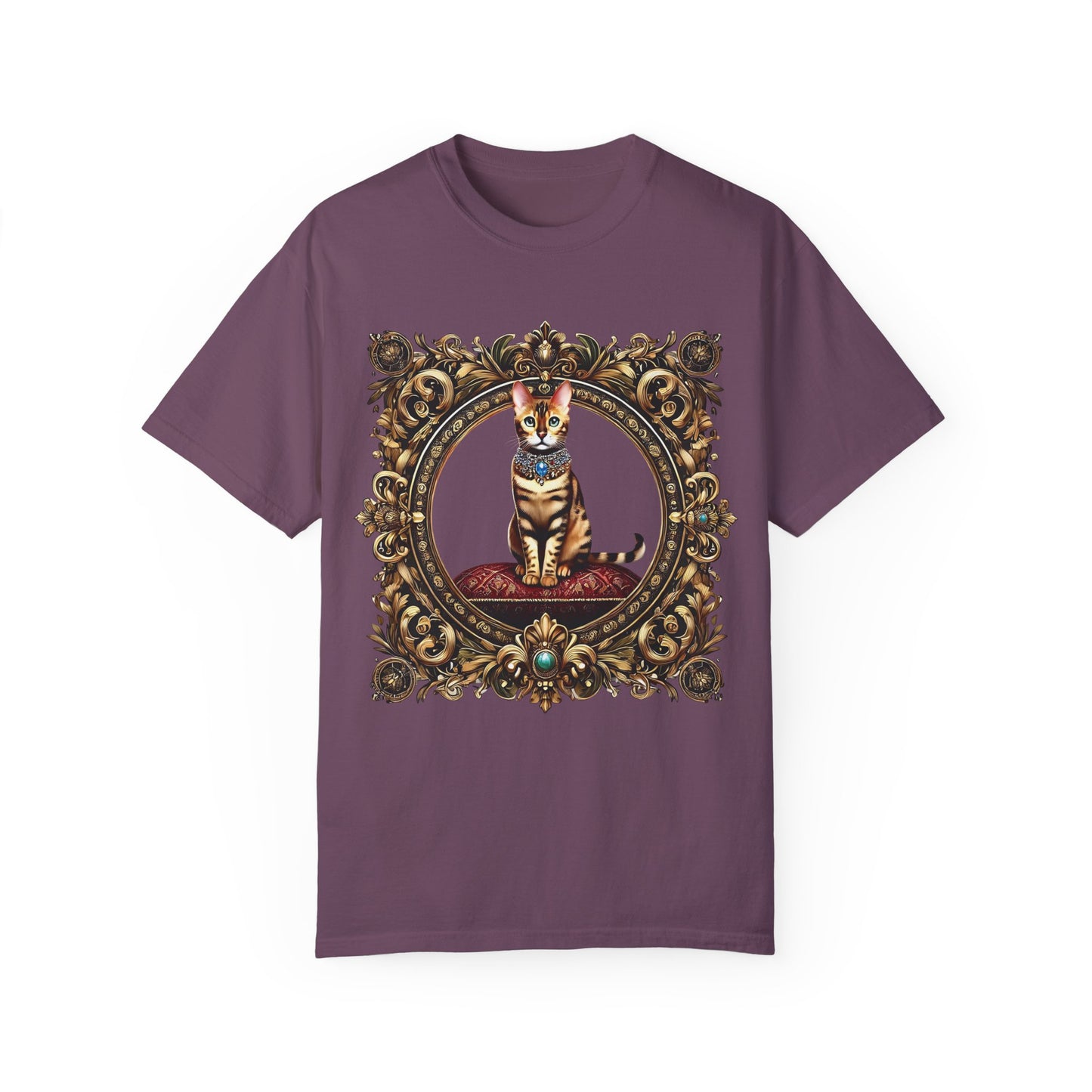 Golden Majesty: The Regal Bengal Unisex Garment-Dyed T-shirt