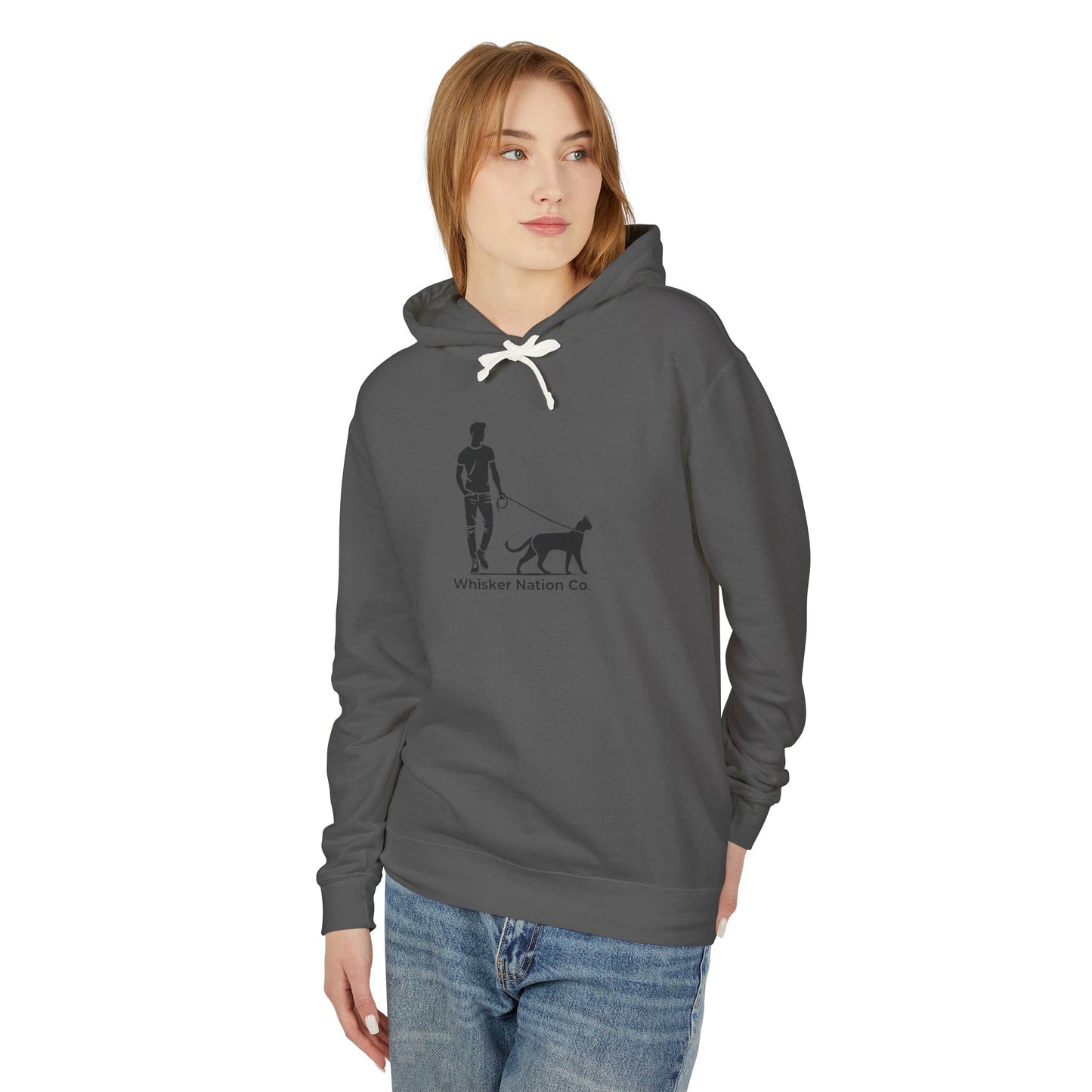 Timeless Black Logo Hoodie Collection by Whisker Nation Co. Unisex Lightweight Hooded Sweatshirt