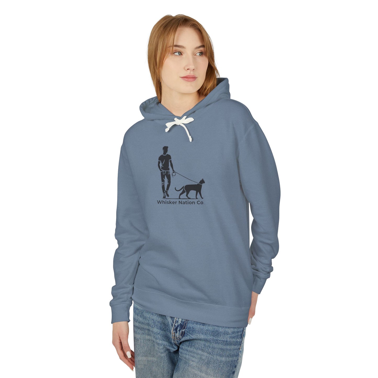 Timeless Black Logo Hoodie Collection by Whisker Nation Co. Unisex Lightweight Hooded Sweatshirt