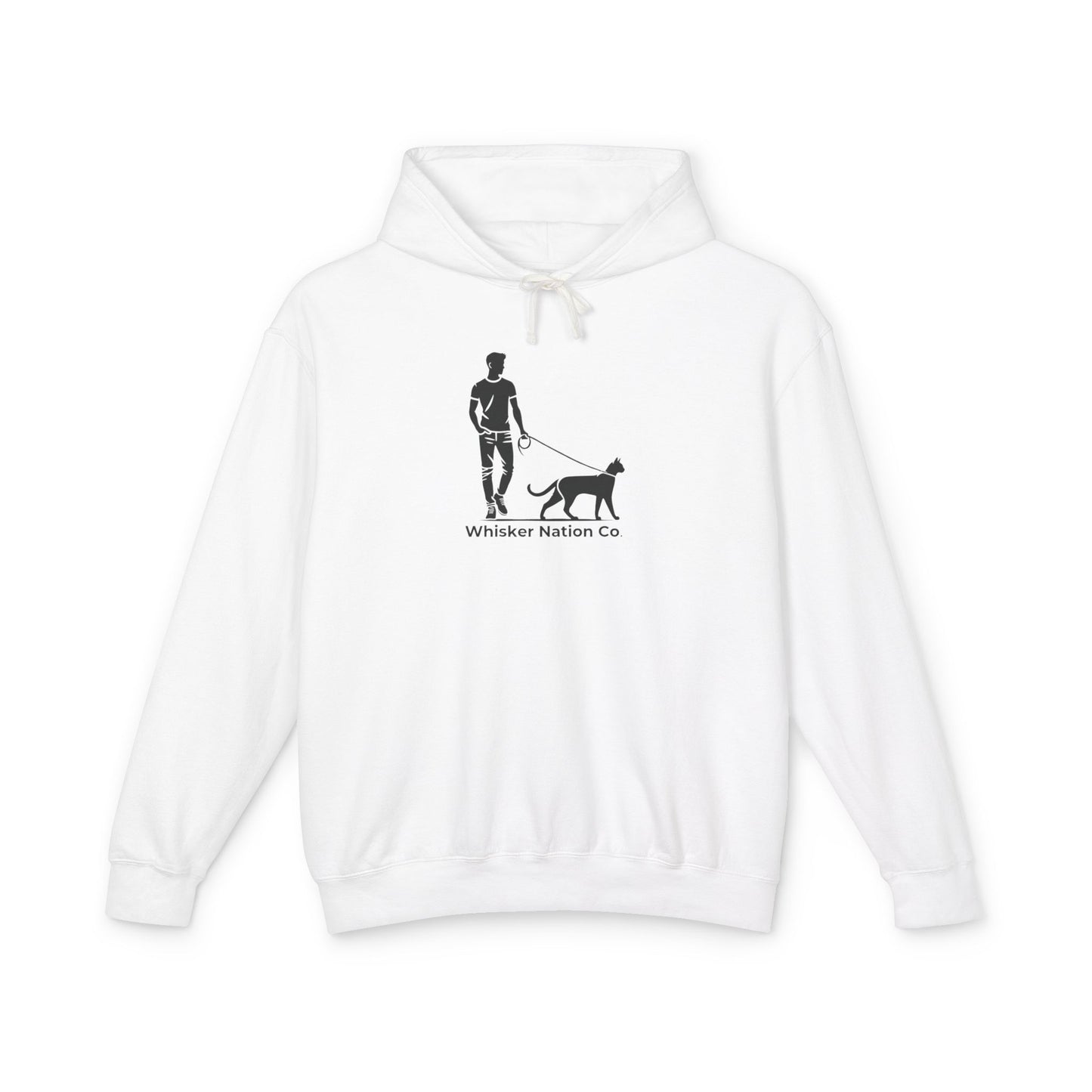 Timeless Black Logo Hoodie Collection by Whisker Nation Co. Unisex Lightweight Hooded Sweatshirt