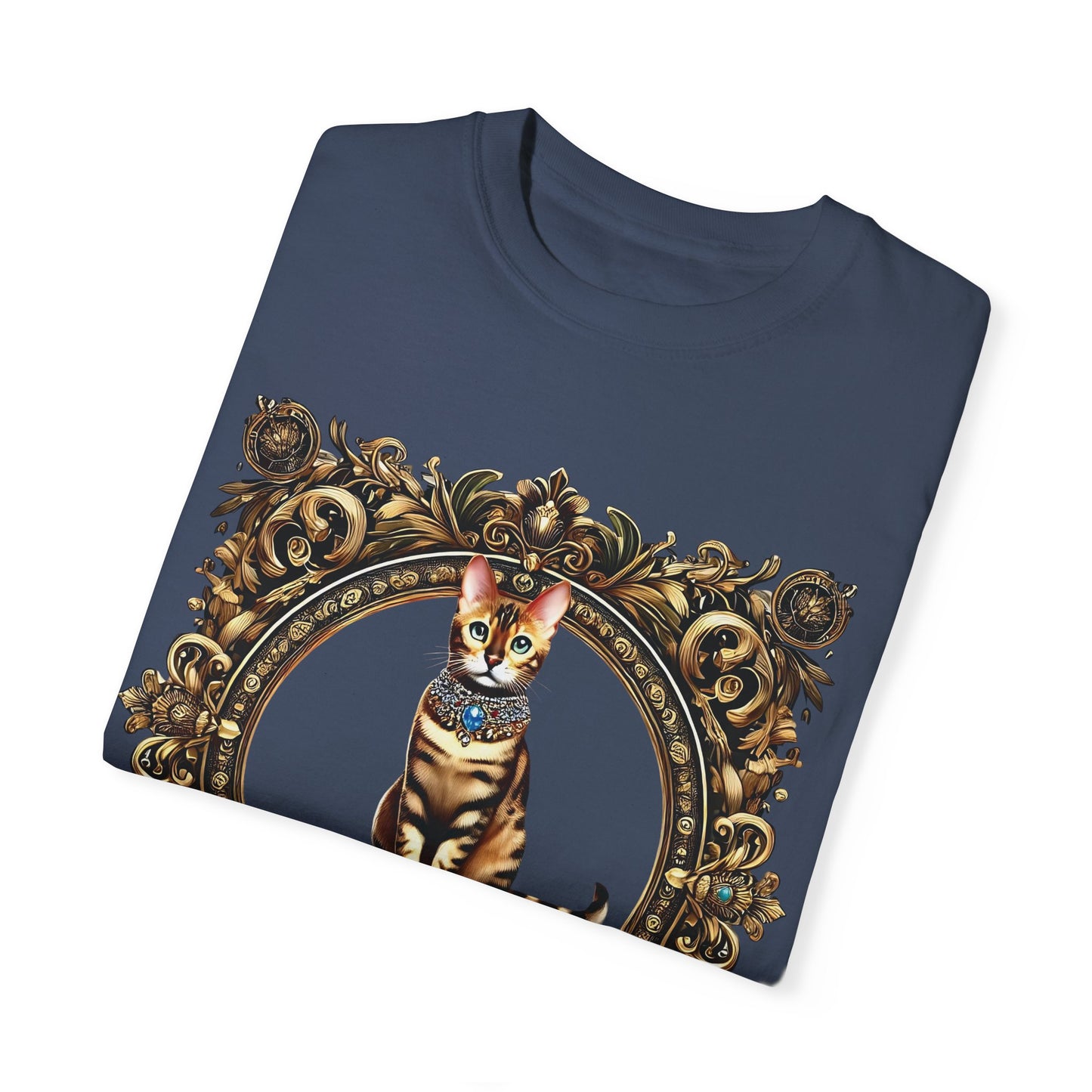 Golden Majesty: The Regal Bengal Unisex Garment-Dyed T-shirt