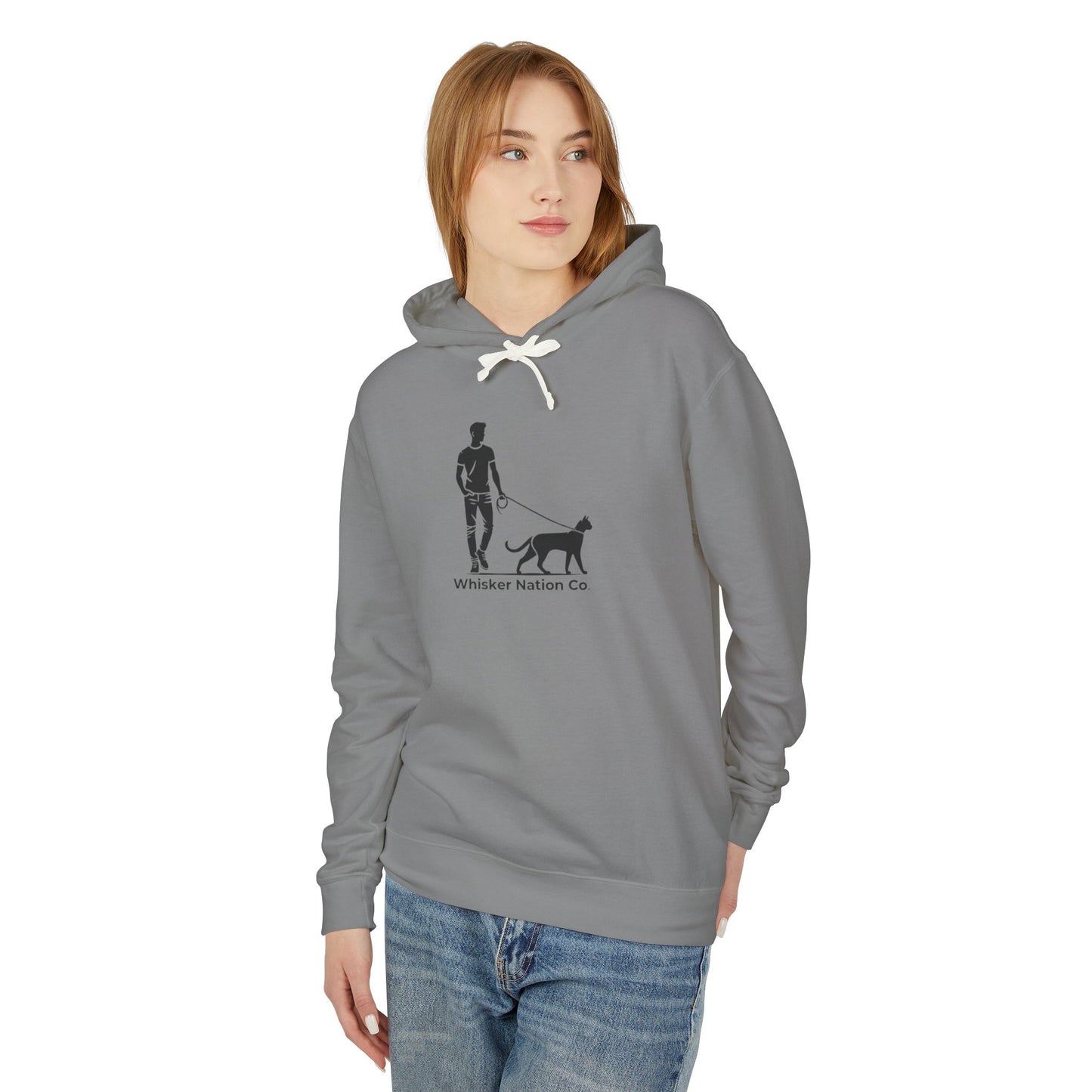 Timeless Black Logo Hoodie Collection by Whisker Nation Co. Unisex Lightweight Hooded Sweatshirt