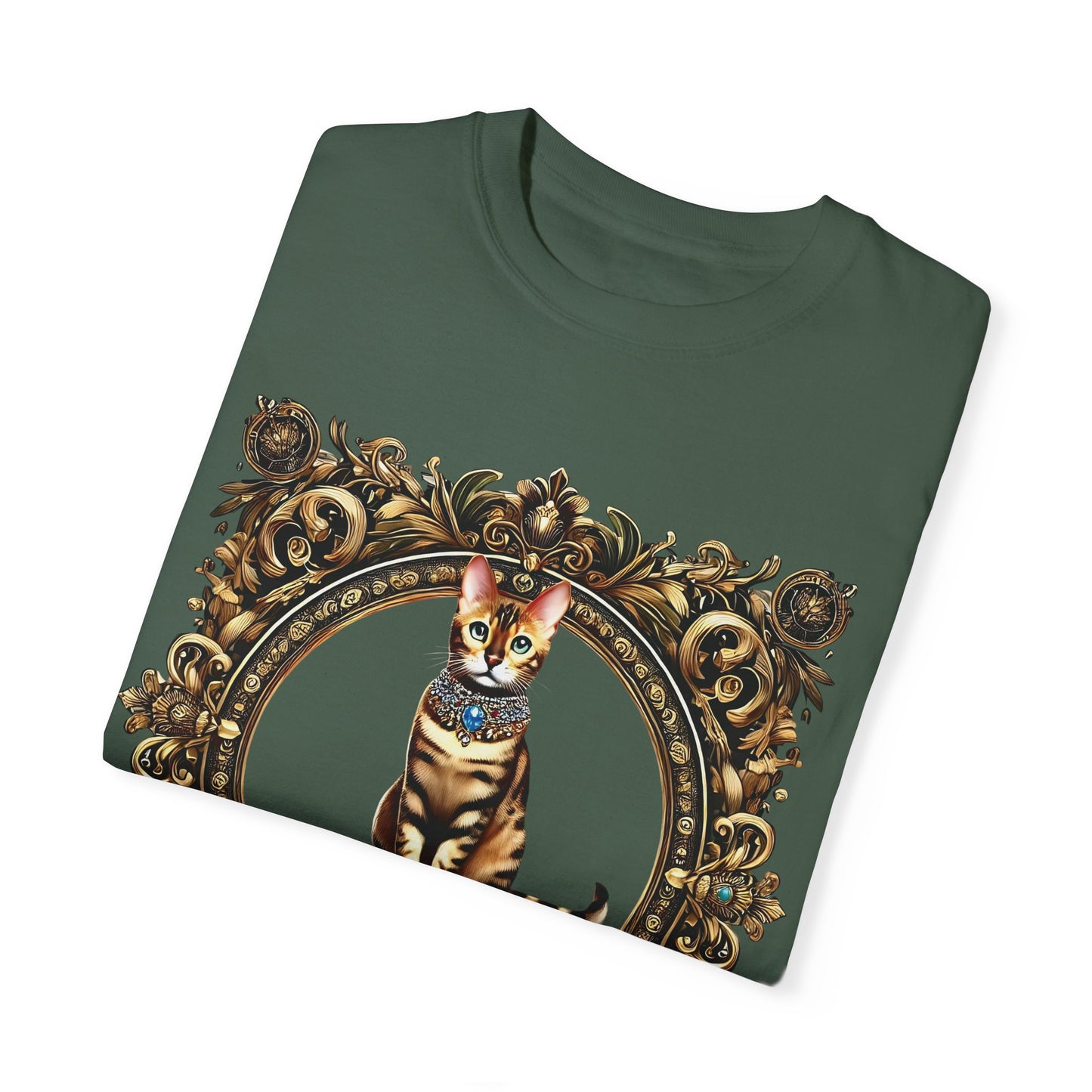 Golden Majesty: The Regal Bengal Unisex Garment-Dyed T-shirt