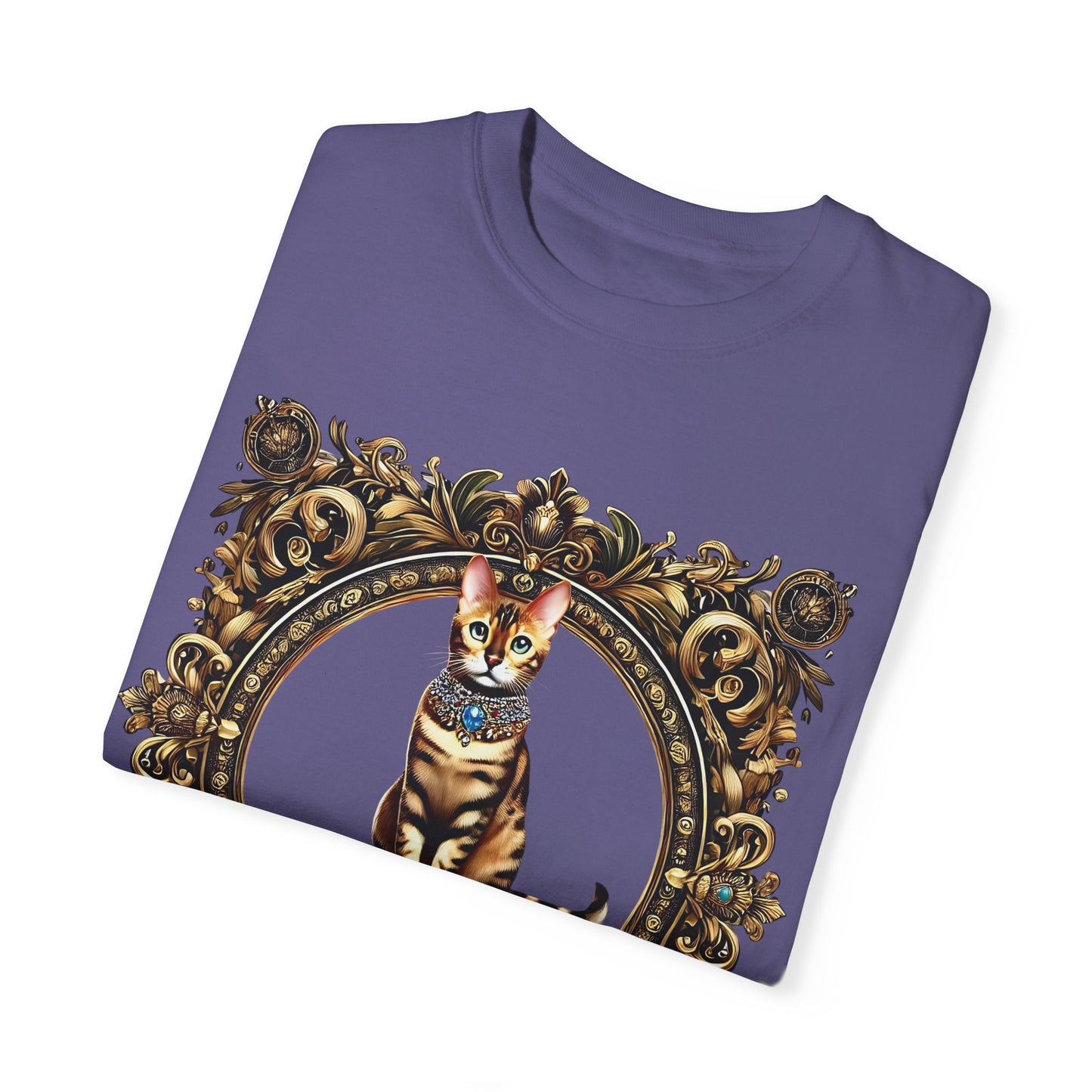 Golden Majesty: The Regal Bengal Unisex Garment-Dyed T-shirt