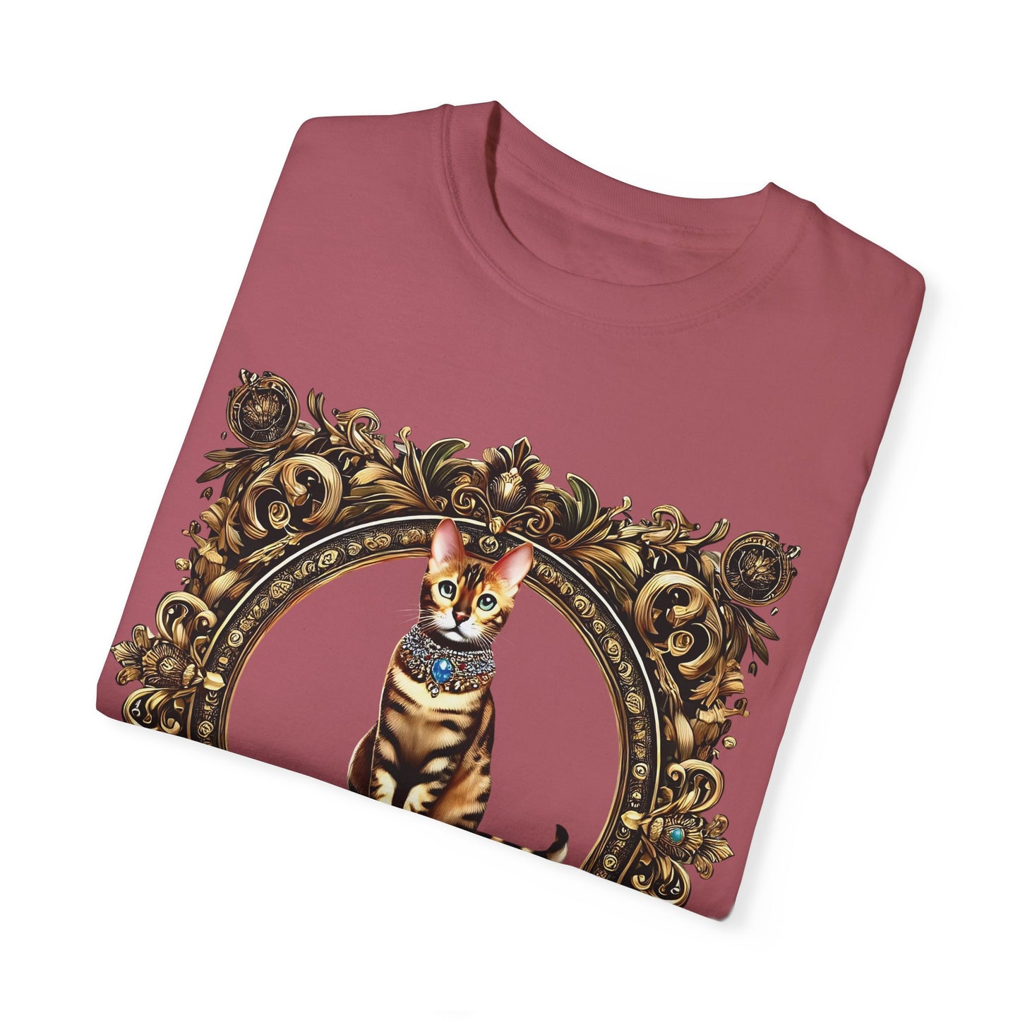 Golden Majesty: The Regal Bengal Unisex Garment-Dyed T-shirt