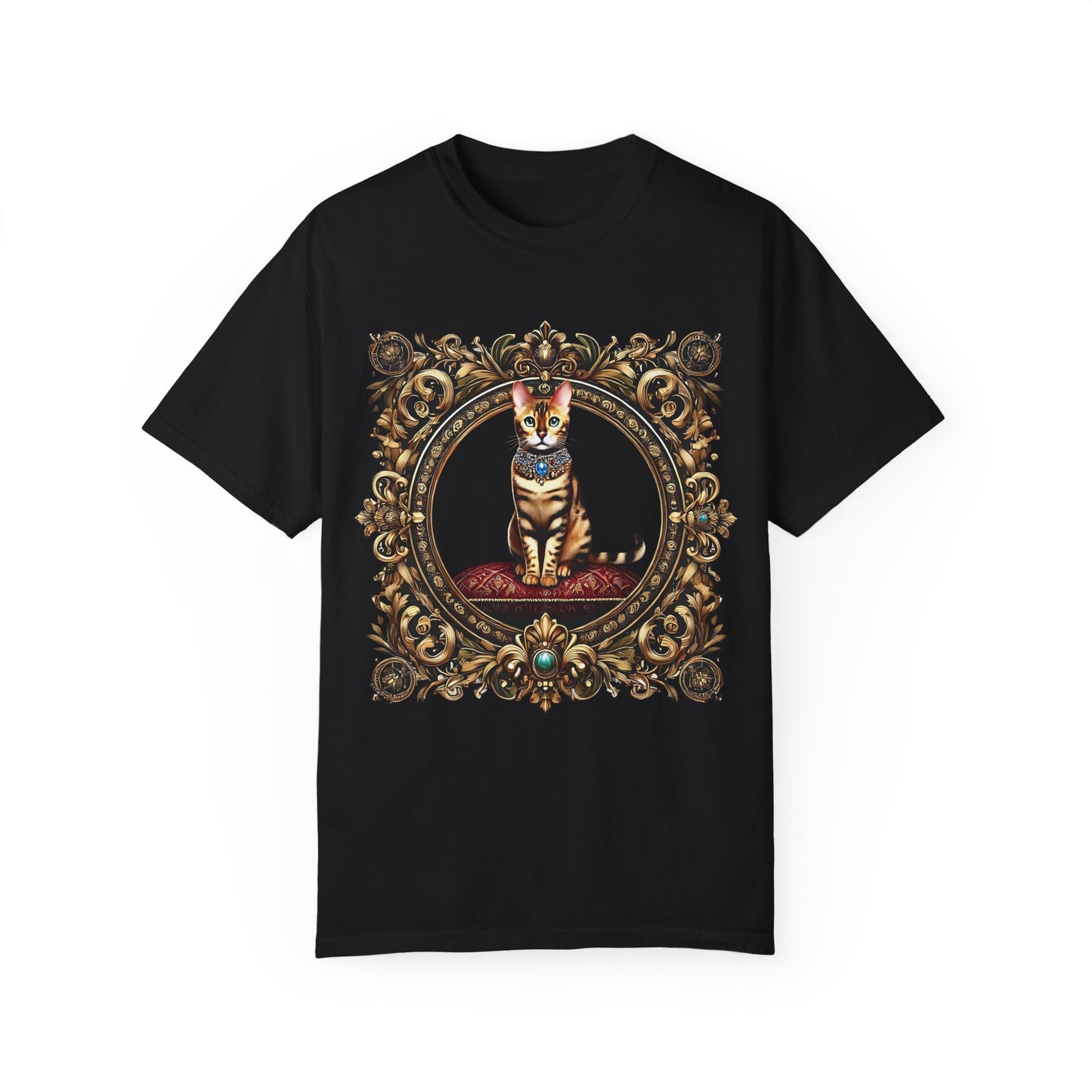 Golden Majesty: The Regal Bengal Unisex Garment-Dyed T-shirt