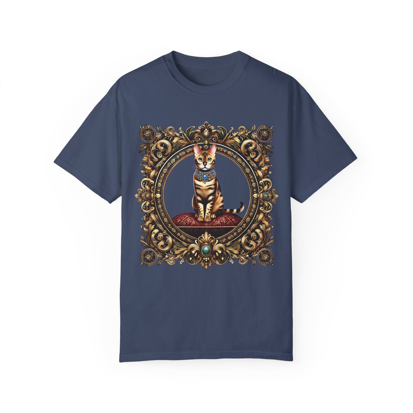 Golden Majesty: The Regal Bengal Unisex Garment-Dyed T-shirt